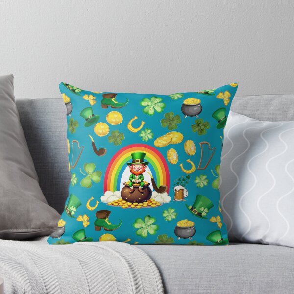 Item preview, Saint Patrick's Day: A whimsical pattern featuring four-leaf clovers, shamrocks, and pots of gold, symbolizing luck and prosperity. designed and sold by Grang Art Artistic Designs.