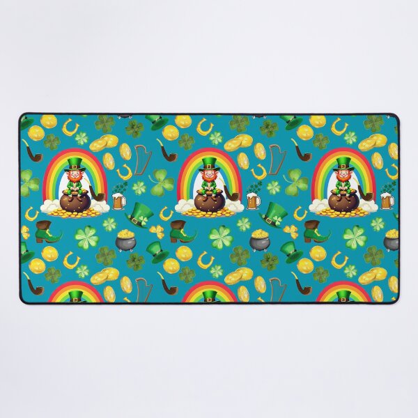 Item preview, Saint Patrick's Day: A whimsical pattern featuring four-leaf clovers, shamrocks, and pots of gold, symbolizing luck and prosperity. designed and sold by Grang Art Artistic Designs.