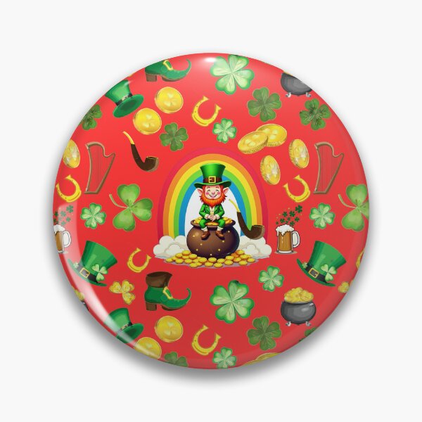 Item preview, St Patrick's Day Pattern: A whimsical pattern featuring four-leaf clovers, shamrocks, and pots of gold, symbolizing luck and prosperity. designed and sold by Grang Art Artistic Designs.