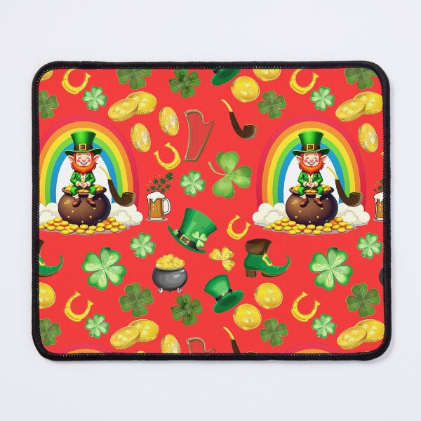 Item preview, St Patrick's Day Pattern: A whimsical pattern featuring four-leaf clovers, shamrocks, and pots of gold, symbolizing luck and prosperity. designed and sold by Grang Art Artistic Designs.