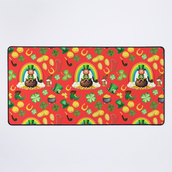 Item preview, St Patrick's Day Pattern: A whimsical pattern featuring four-leaf clovers, shamrocks, and pots of gold, symbolizing luck and prosperity. designed and sold by Grang Art Artistic Designs.