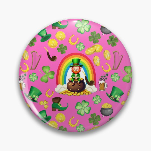 Item preview, Luck of the Irish: A whimsical pattern featuring four-leaf clovers, shamrocks, and pots of gold, symbolizing luck and prosperity. designed and sold by Grang Art Artistic Designs.