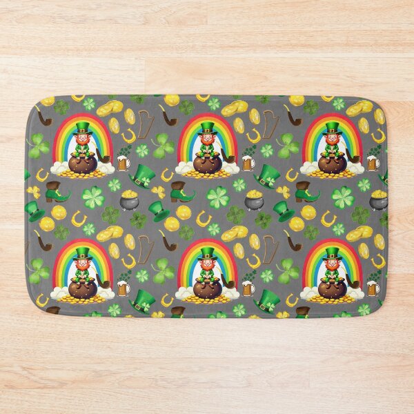 Item preview, Pots of Gold: A whimsical pattern featuring four-leaf clovers, shamrocks, and pots of gold, symbolizing luck and prosperity. designed and sold by Grang Art Artistic Designs.