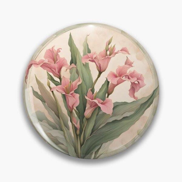 Item preview, Blushing Canna Lily Vintage Portrait designed and sold by TisaMayfly.