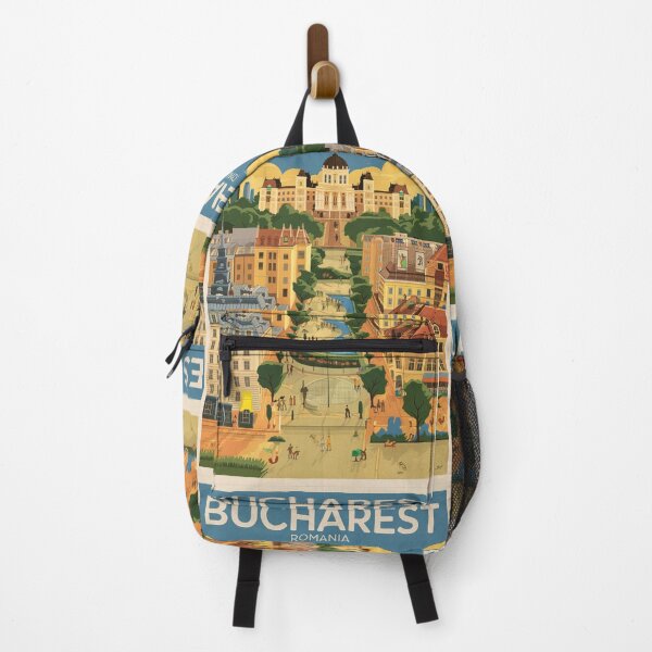 Item preview, Bucharest Vintage Travel Poster designed and sold by TravelerRat.