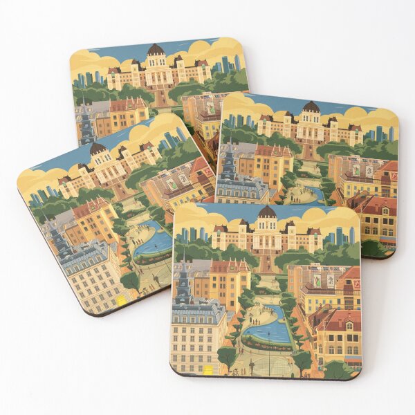Item preview, Bucharest Vintage Travel Poster designed and sold by TravelerRat.