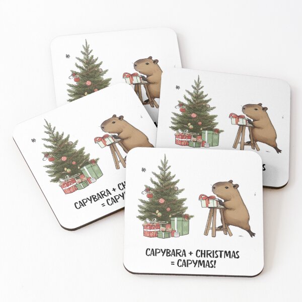Item preview, Christmas Capybara Illustration | Cute Holiday Capybara in Santa Hat | Merry Christmas Design designed and sold by MiszungART.