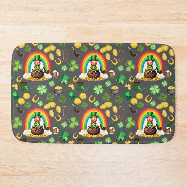Item preview, Saint Patrick's Charm: A whimsical pattern featuring four-leaf clovers, shamrocks, and pots of gold, symbolizing luck and prosperity. designed and sold by Grang Art Artistic Designs.