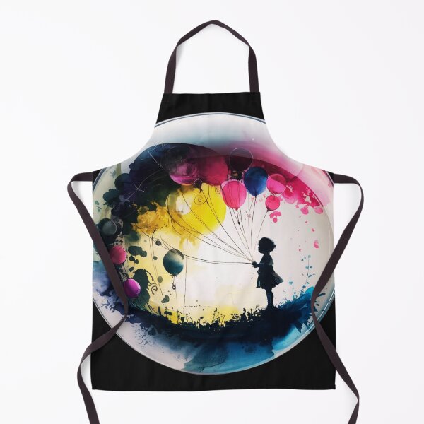 Item preview, The child is silhouetted against the space, which is filled with balloons designed and sold by aipaint.