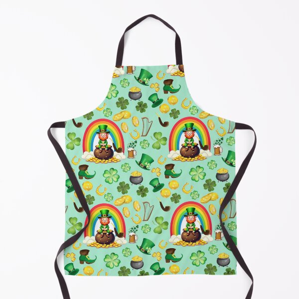 Item preview, Lucky Charms: A whimsical pattern featuring four-leaf clovers, shamrocks, and pots of gold, symbolizing luck and prosperity. designed and sold by Grang Art Artistic Designs.