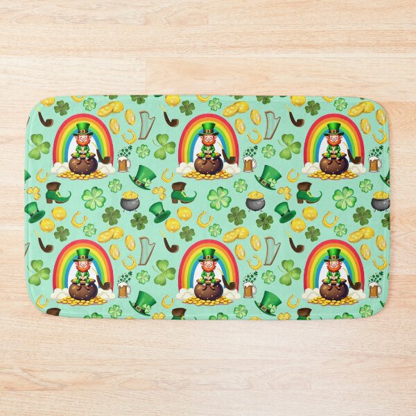Item preview, Lucky Charms: A whimsical pattern featuring four-leaf clovers, shamrocks, and pots of gold, symbolizing luck and prosperity. designed and sold by Grang Art Artistic Designs.