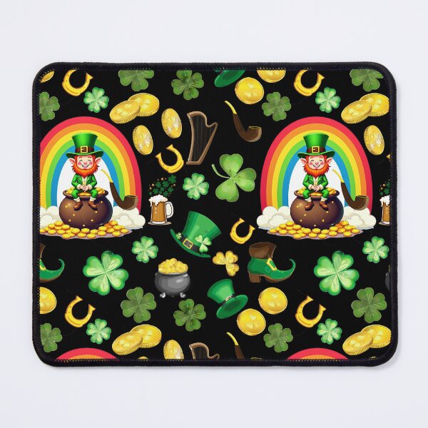 Item preview, Pot of Gold: A whimsical pattern featuring four-leaf clovers, shamrocks, and pots of gold, symbolizing luck and prosperity. designed and sold by Grang Art Artistic Designs.