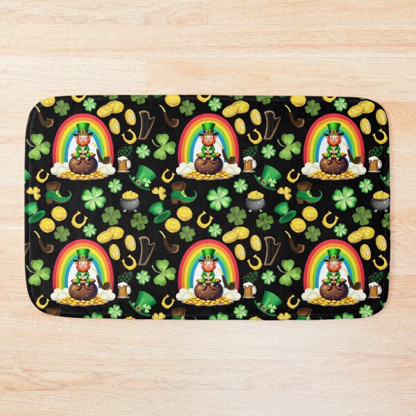 Item preview, Pot of Gold: A whimsical pattern featuring four-leaf clovers, shamrocks, and pots of gold, symbolizing luck and prosperity. designed and sold by Grang Art Artistic Designs.