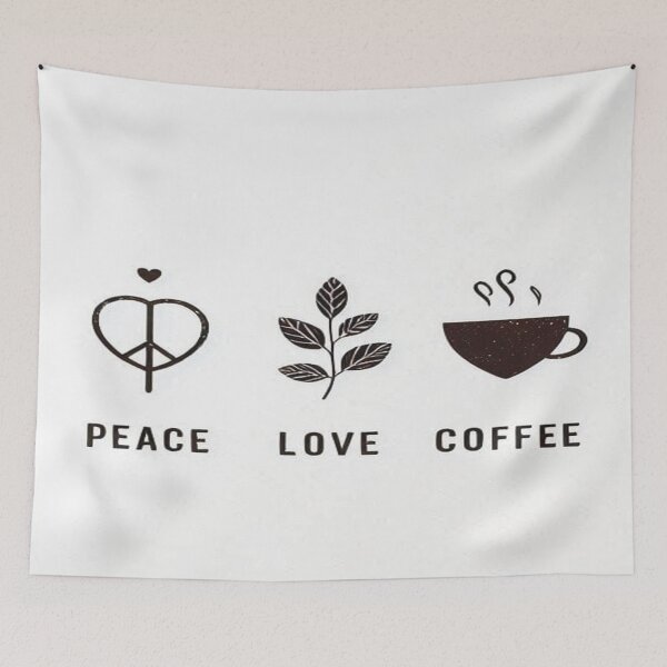 Item preview, Peace, Love and Coffee designed and sold by LuxuryZone.