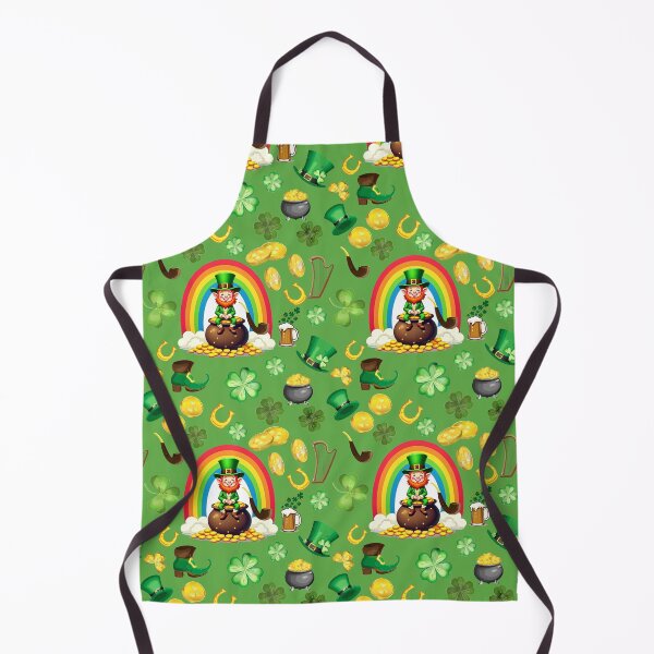 Item preview, Green with Envy: A whimsical pattern featuring four-leaf clovers, shamrocks, and pots of gold, symbolizing luck and prosperity. designed and sold by Grang Art Artistic Designs.