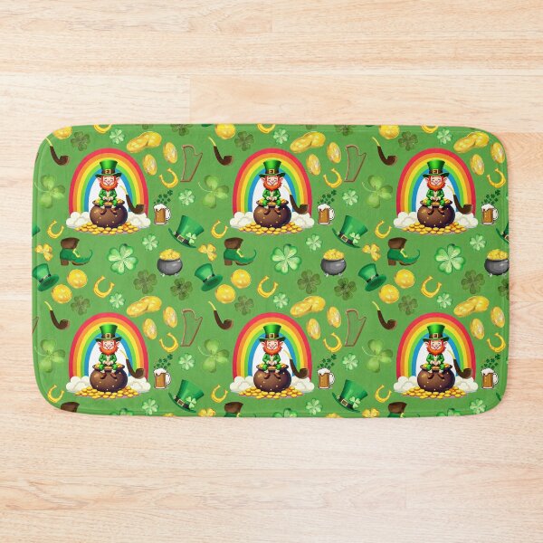 Item preview, Green with Envy: A whimsical pattern featuring four-leaf clovers, shamrocks, and pots of gold, symbolizing luck and prosperity. designed and sold by Grang Art Artistic Designs.