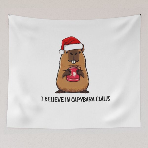 Item preview, Christmas Capybara Illustration | Cute Holiday Capybara in Santa Hat | Merry Christmas Design designed and sold by MiszungART.