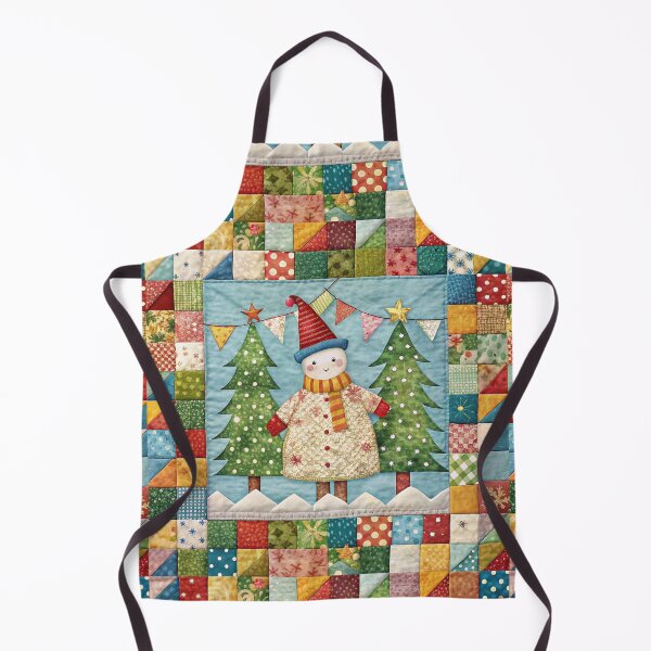 Item preview, Patchwork Snowman 4 designed and sold by UniqVibe.