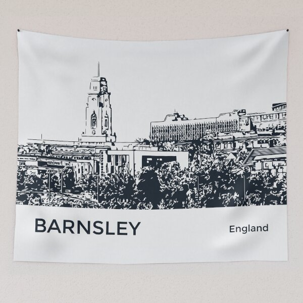 Aperçu de l'œuvre Barnsley en Angleterre créée et vendue par Lakeric Cityscapes.