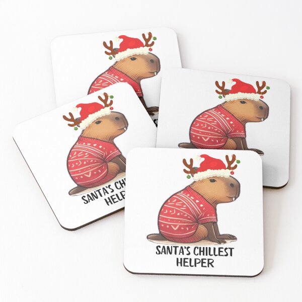 Item preview, Christmas Capybara Illustration | Cute Holiday Capybara in Santa Hat | Merry Christmas Design designed and sold by MiszungART.