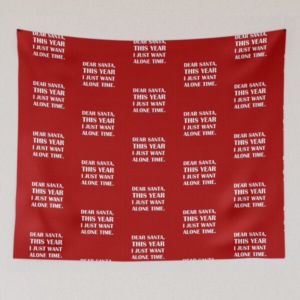 Item preview, Dear Santa, This Year I Just Want Alone Time: Red Edition. / Introvert Joke Funny T-Shirt Label designed and sold by introvertvibes.