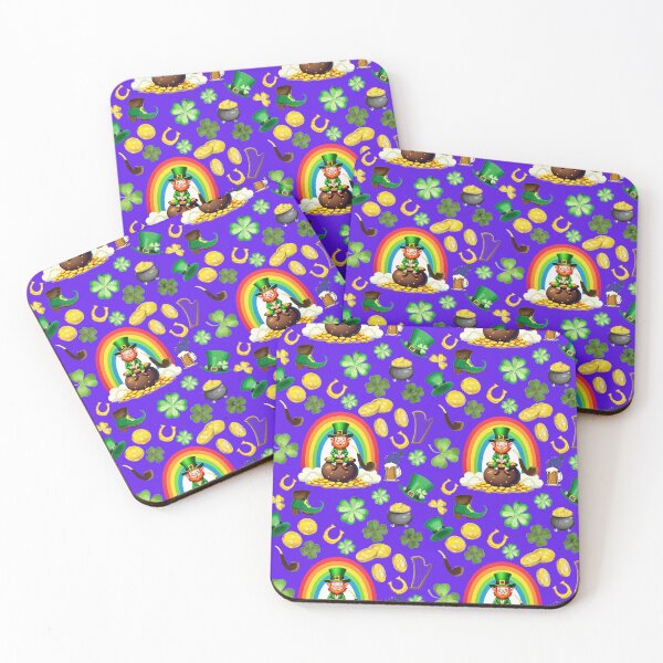 Item preview, Irish Lucky Charm: A whimsical pattern featuring four-leaf clovers, shamrocks, and pots of gold, symbolizing luck and prosperity. designed and sold by Grang Art Artistic Designs.