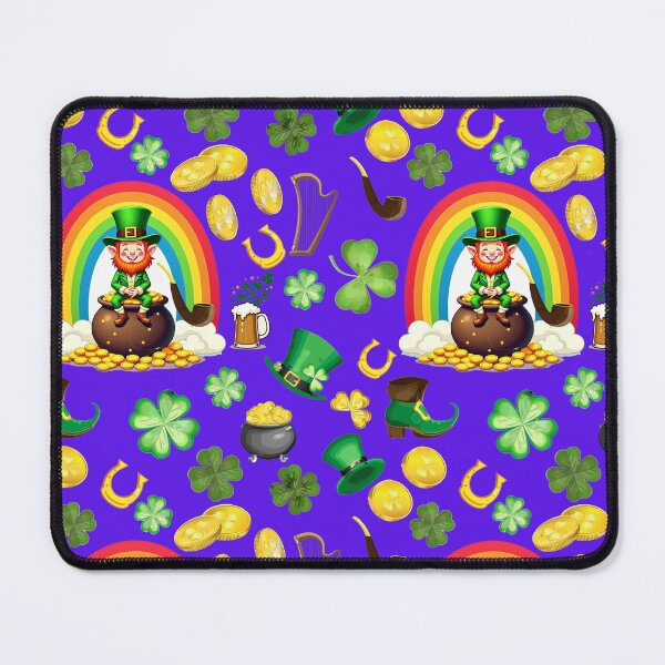 Item preview, Irish Lucky Charm: A whimsical pattern featuring four-leaf clovers, shamrocks, and pots of gold, symbolizing luck and prosperity. designed and sold by Grang Art Artistic Designs.