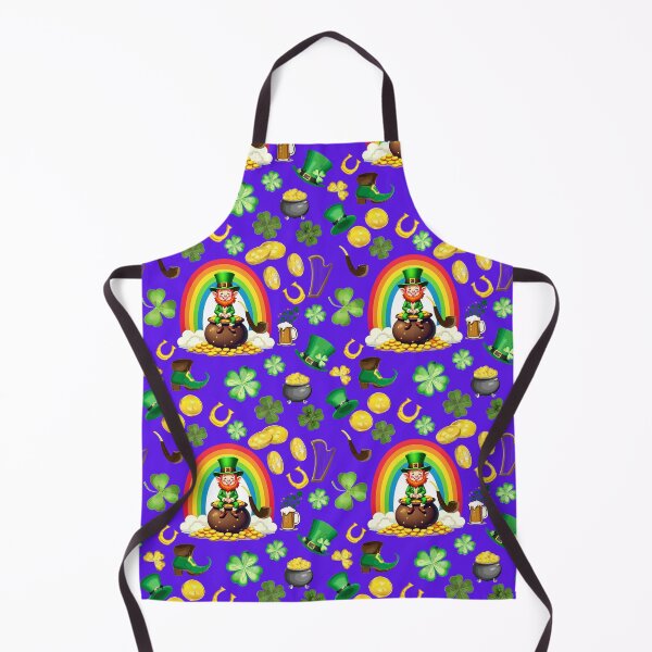 Item preview, Irish Lucky Charm: A whimsical pattern featuring four-leaf clovers, shamrocks, and pots of gold, symbolizing luck and prosperity. designed and sold by Grang Art Artistic Designs.