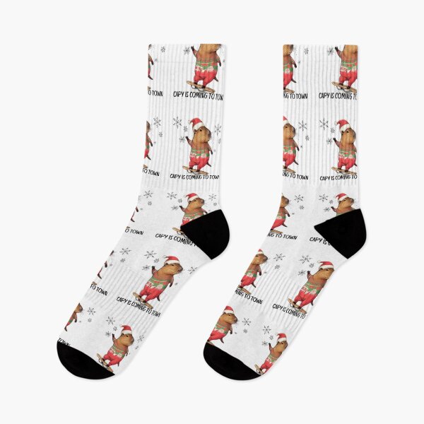 Item preview, Christmas Capybara Illustration | Cute Holiday Capybara in Santa Hat | Merry Christmas Design designed and sold by MiszungART.