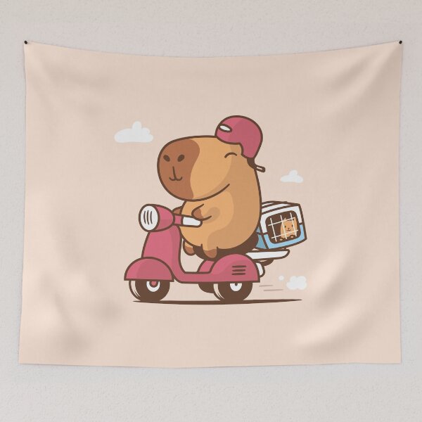 Item preview, Capybara driving a scooter designed and sold by zoljo.