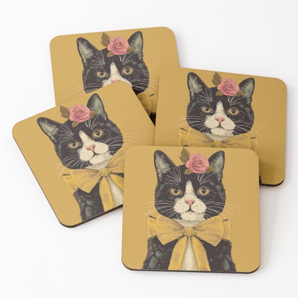 Item preview, Charming Cat with Bow | Elegant Pet Illustration   designed and sold by simonasarno.