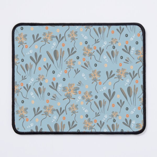 Item preview, Tossed Floral Pattern on Light Blue designed and sold by Sheila McDowell Design.