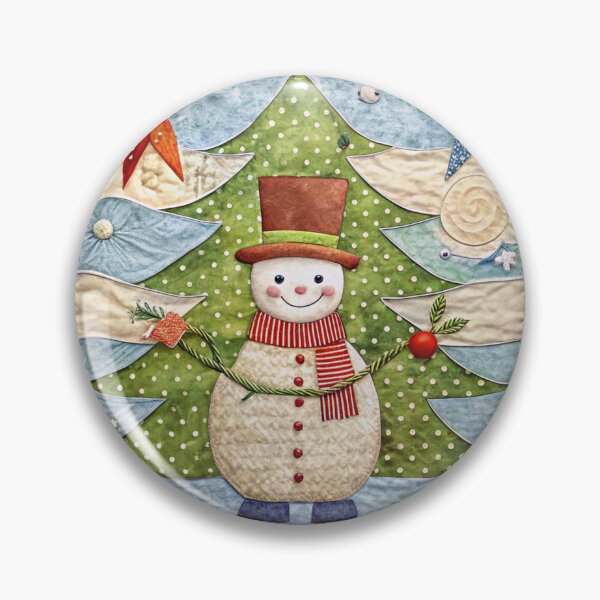 Item preview, Patchwork Snowman 5 designed and sold by UniqVibe.