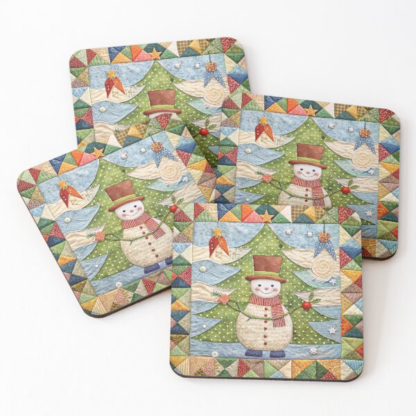 Item preview, Patchwork Snowman 5 designed and sold by UniqVibe.