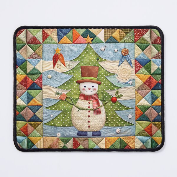 Item preview, Patchwork Snowman 5 designed and sold by UniqVibe.