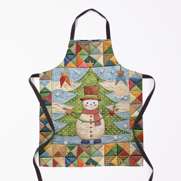 Item preview, Patchwork Snowman 5 designed and sold by UniqVibe.