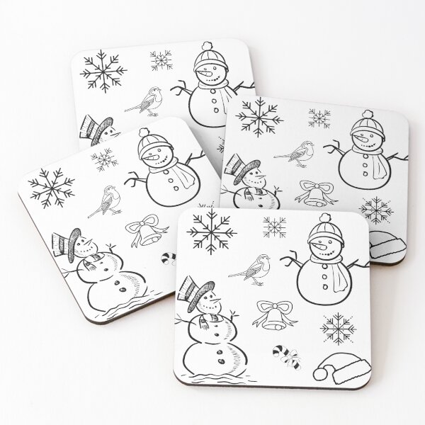 Item preview, Snowman pattern Doodle designed and sold by Monika Howarth.