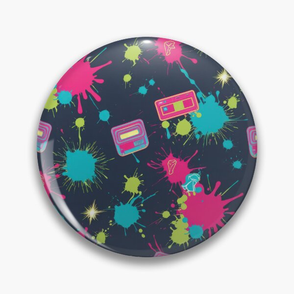 Item preview, splashes of paint pattern on a dark background 90s arcade,Vintage Posters,vintage 90s designed and sold by Expressions-Sel.