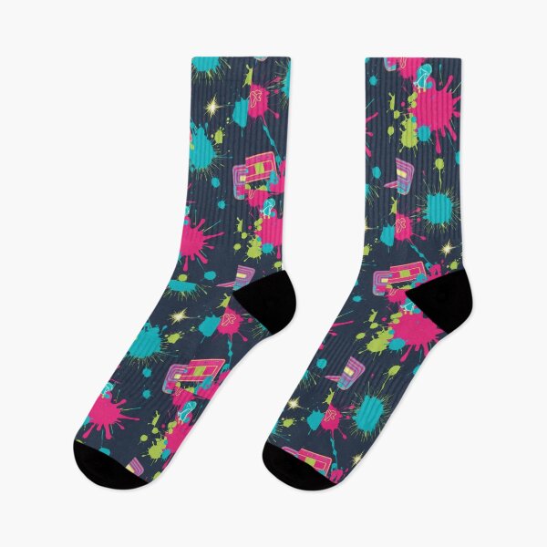 Item preview, splashes of paint pattern on a dark background 90s arcade,Vintage Posters,vintage 90s designed and sold by Expressions-Sel.