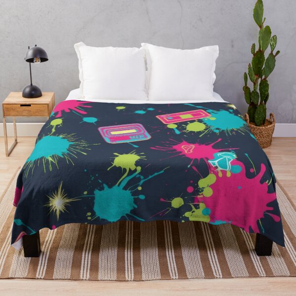 Item preview, splashes of paint pattern on a dark background 90s arcade,Vintage Posters,vintage 90s designed and sold by Expressions-Sel.
