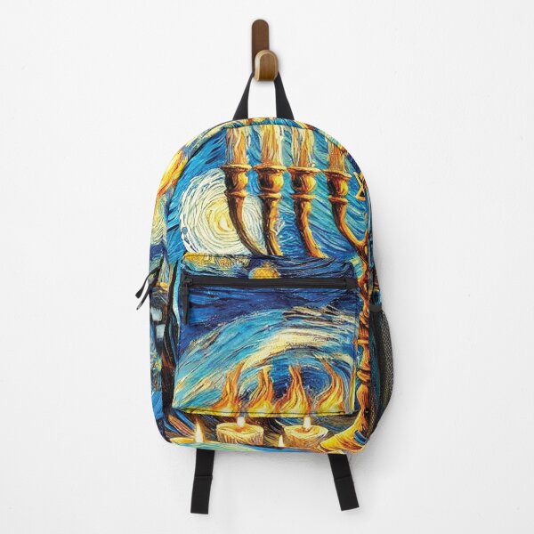 Item preview, Hanukkah Menorah in Van Gogh Style – Starry Night Inspired Holiday Art" designed and sold by Gold Turtle  Lina.