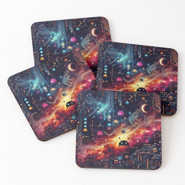 Item preview, Graphics card pattern on a dark background 90s arcade,Vintage Posters,vintage 90s designed and sold by Expressions-Sel.