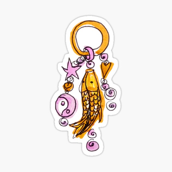 Item preview, Ying Yang Fish Keychain  designed and sold by livebrave3.
