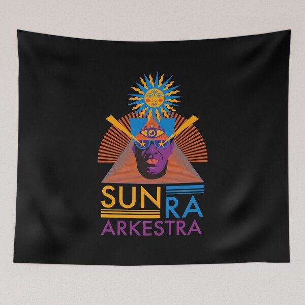 Item preview, Sun Ra Psychedelic Portrait Illustration – A Tribute to Cosmic Jazz & Free Spirit designed and sold by Boogosh.