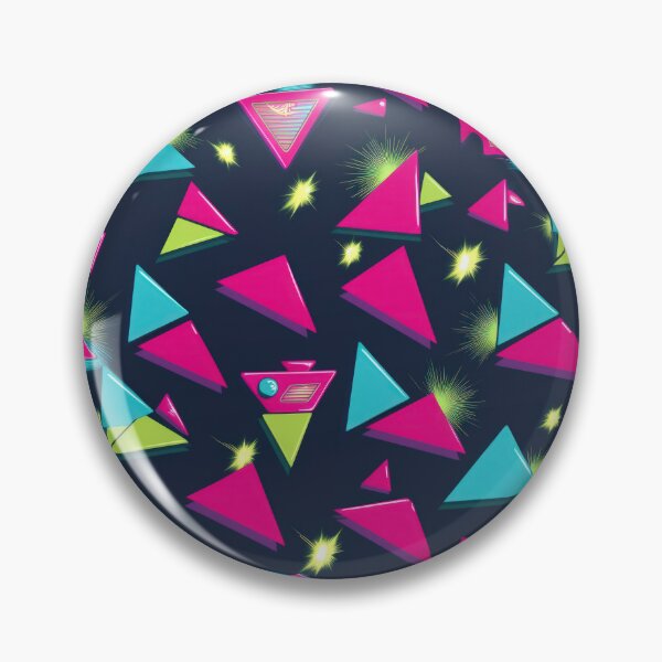 Item preview, Triangles pattern on a dark background 90s arcade,Vintage Posters,vintage 90s designed and sold by Expressions-Sel.