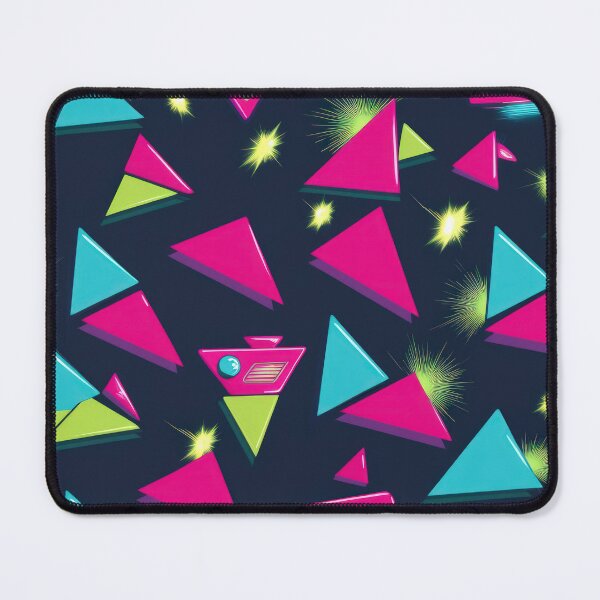 Item preview, Triangles pattern on a dark background 90s arcade,Vintage Posters,vintage 90s designed and sold by Expressions-Sel.