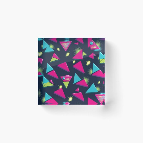Item preview, Triangles pattern on a dark background 90s arcade,Vintage Posters,vintage 90s designed and sold by Expressions-Sel.