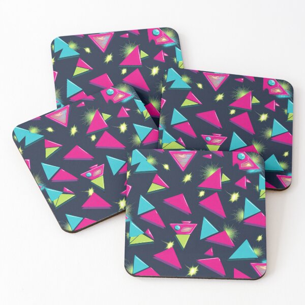 Item preview, Triangles pattern on a dark background 90s arcade,Vintage Posters,vintage 90s designed and sold by Expressions-Sel.