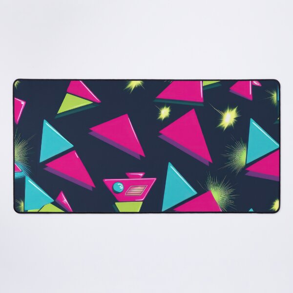 Item preview, Triangles pattern on a dark background 90s arcade,Vintage Posters,vintage 90s designed and sold by Expressions-Sel.