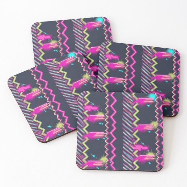 Item preview, Waves pattern on a dark background 90s arcade,Vintage Posters,vintage 90s designed and sold by Expressions-Sel.